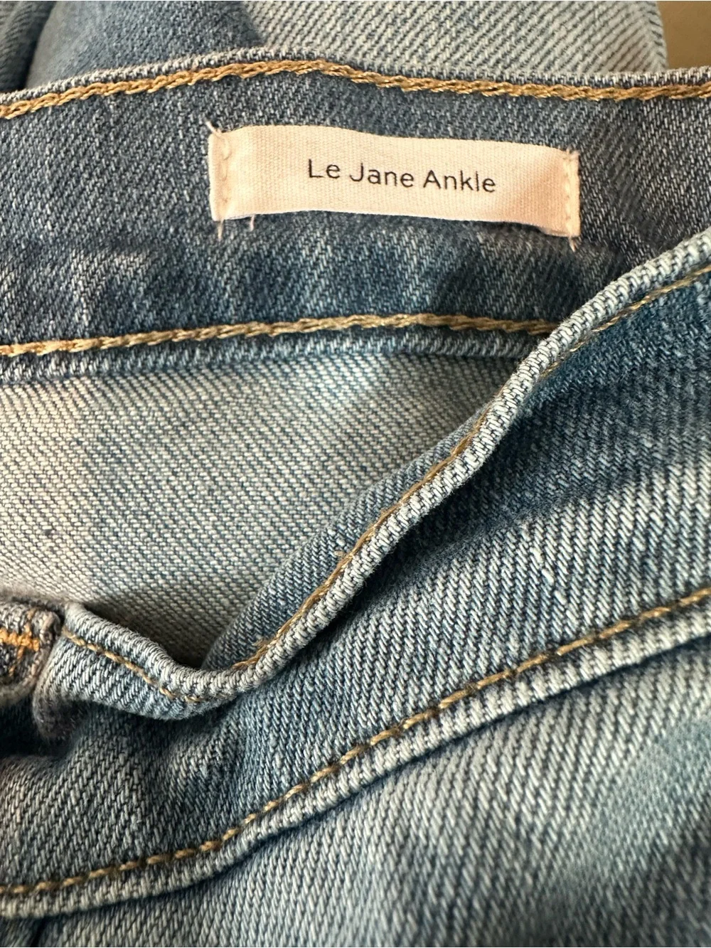 Frame Denim Women's Le Jane Ankle Jeans in Medium Blue Cotton Blend - Picture 7 of 8
